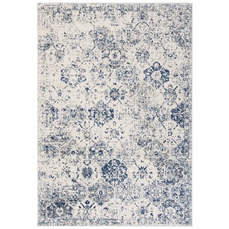 Safavieh 9 x 12 ft. Madison Rectangle Power-Loomed Rug White & Royal Blue MAD611C-9